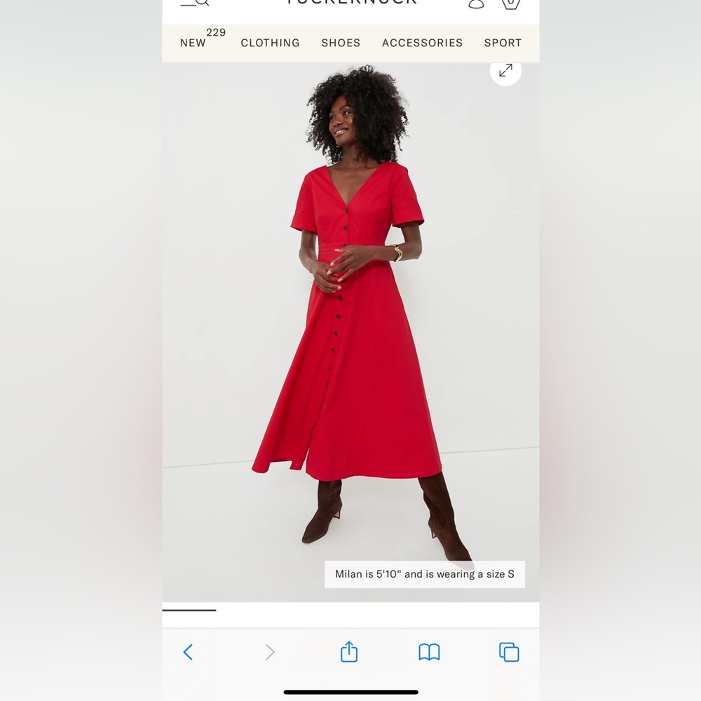 NWT Tuckernuck Red Kate Maxi dress size S
